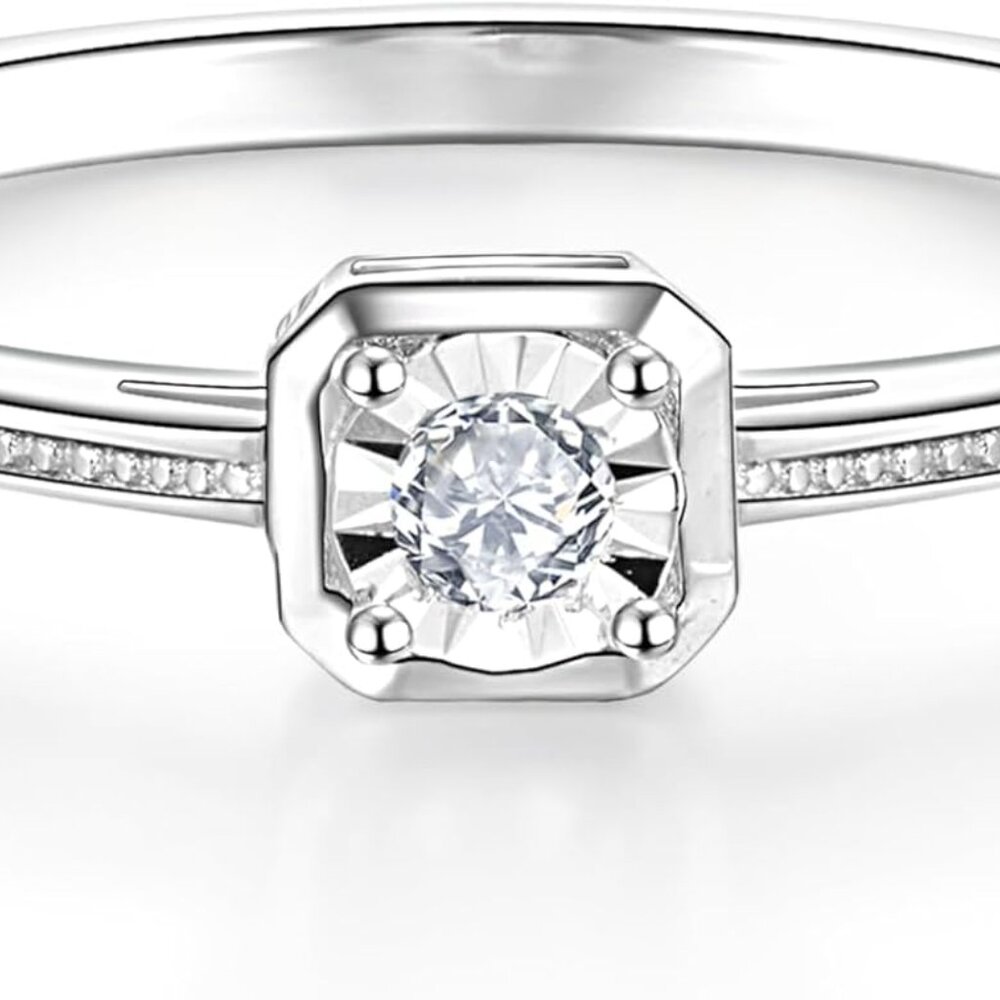 Versatile Stackable Lab Created Diamond Ring For … - image 1